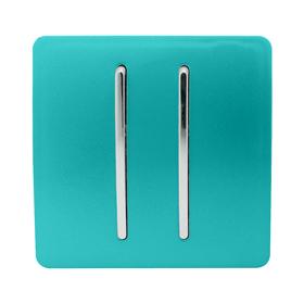 ART-SS29BT  2 Gang (1x2 Way 1x3 Way Intermediate) Bright Teal